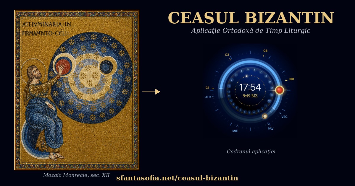 Ceasul Bizantin — Să fie luminători pe tăria cerului (Facere 1, 14) — Așezământul de Copii Sfânta Sofia și fiicele sale: Pistis, Elpis și Agapi